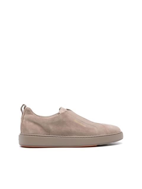Santoni slip-on suede sneakers