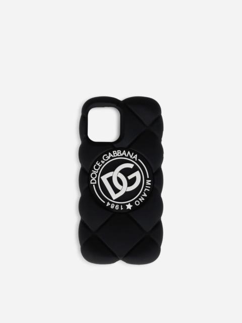 Dolce & Gabbana Quilted-effect rubber iPhone 12 Pro Max cover with DG logo