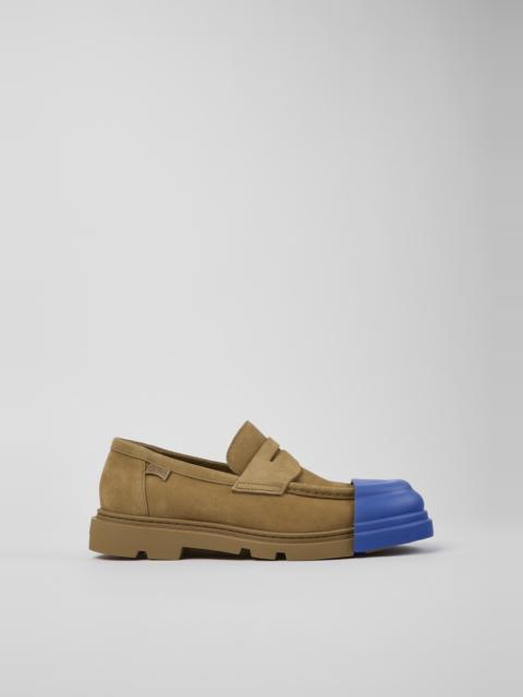 CAMPER Junction Brown Nubuck Moccasin for Men