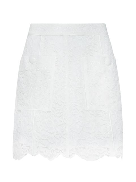 L'AGENCE Riven Lace Mini Skirt