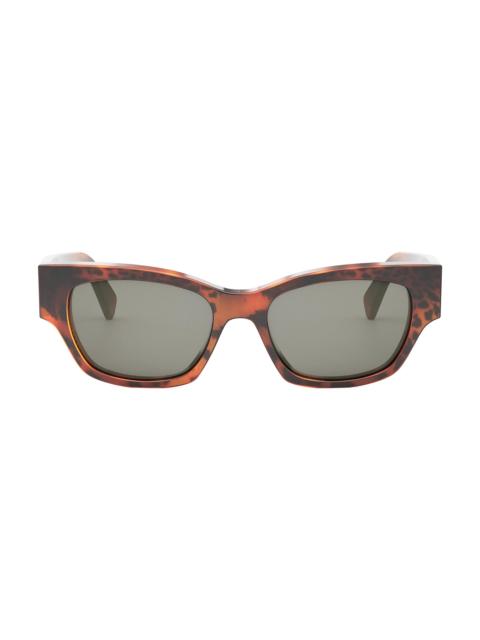 CELINE Women's Monochroms 54mm Cat-Eye Sunglasses - Orange Animal Print Smoke