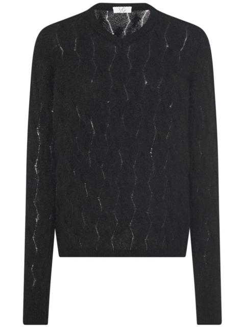 ROSETTA GETTY x Violet Getty pointelle-knit jumper