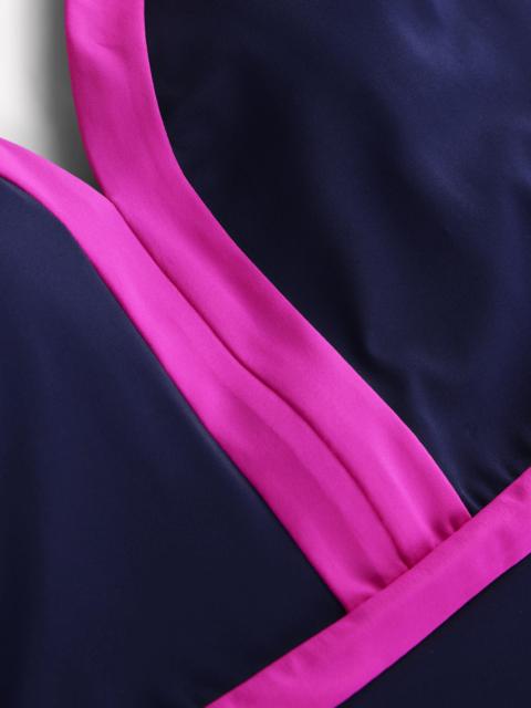 BODEN Ios V Panel Swimsuit-Navy, Pink
