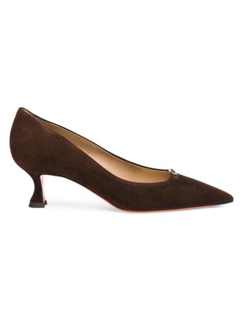 Santoni Women's Sabine 55MM Suede Pumps - Brown