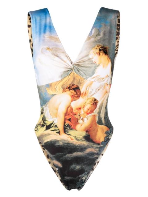 Roberto Cavalli reversible one-piece swimsuit