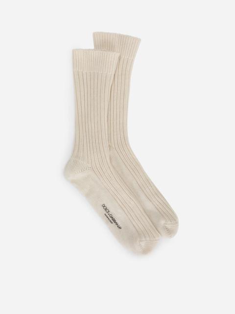 Dolce & Gabbana Ribbed cotton and wool socks