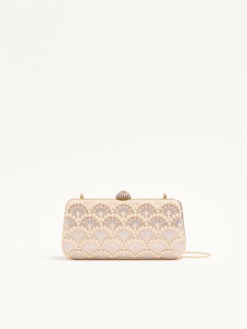 Valentino VALENTINO GARAVANI CARRY SECRETS SATIN MINAUDIERE WITH PEARLS AND RHINESTONES