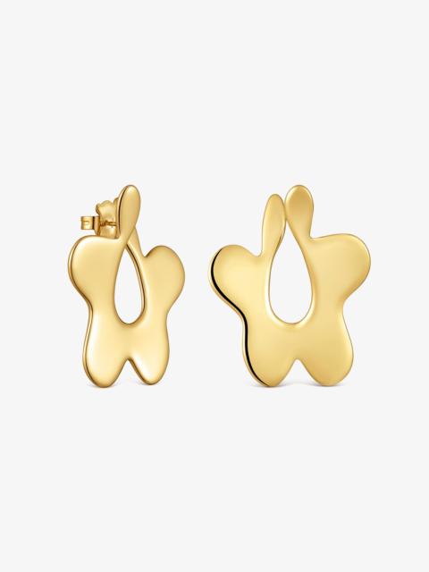 TOUS Long gold-colored steel flower Earrings TOUS Strain