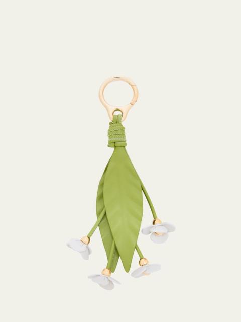 Loewe Strawberry Flower Bag Charm in Calfskin Leather