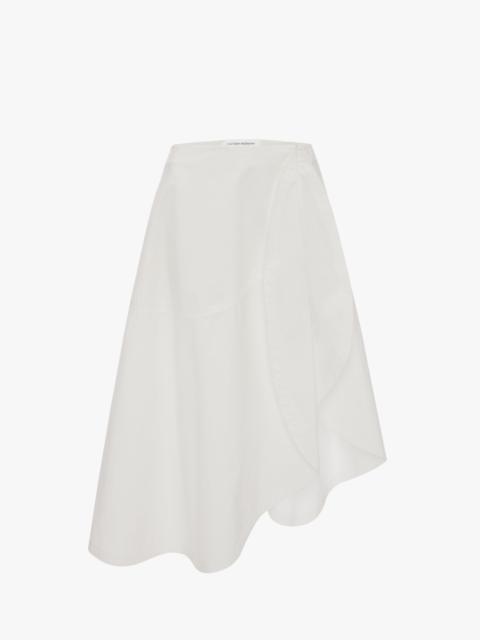 Victoria Beckham Stretch Cotton Structured Circle Skirt In White