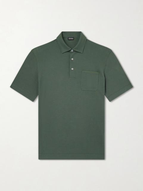 ZEGNA Cotton-Jersey Polo Shirt