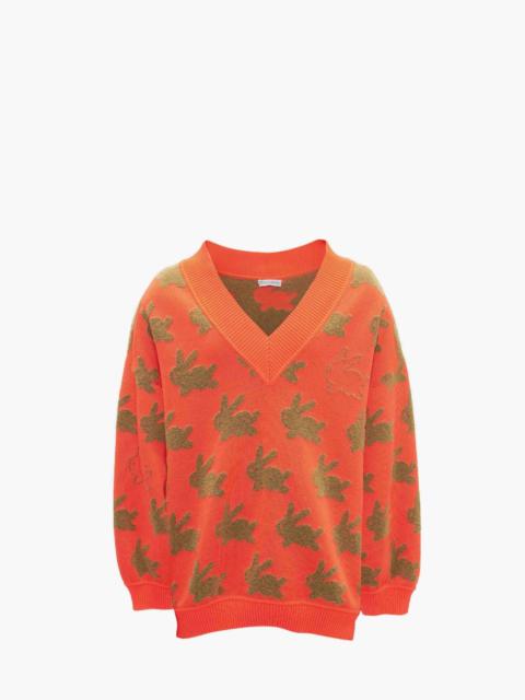 JW Anderson BUNNY V NECK JUMPER