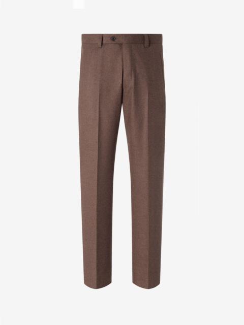 CORNELIANI Dark brown Superfine pure wool trousers