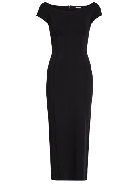 JOSEPH Joseph Foin Pintuck Stretch-knit Midi Dress