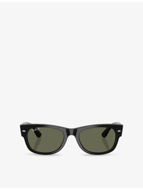 Ray-Ban RB0832S Mega Wayfarer II Square-Frame Acetate Sunglasses