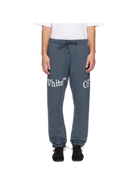 Off-White Gray Bookish Scarf Cuffed Sweatpants
