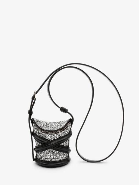 Alexander McQueen The Curve Mini in Black/silver