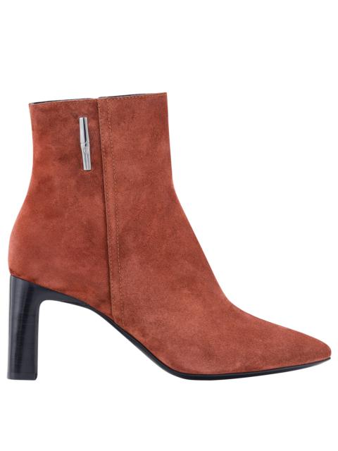 Longchamp Roseau Heeled boots Mahogany - Leather