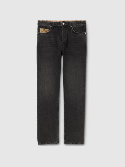 GUCCI Washed cotton denim pant