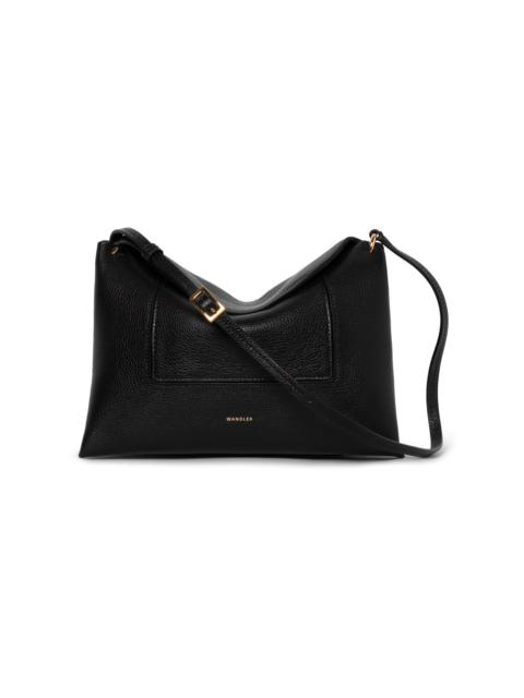 WANDLER Women's Penelope Slouch Leather Shoulder Bag - Black Crust