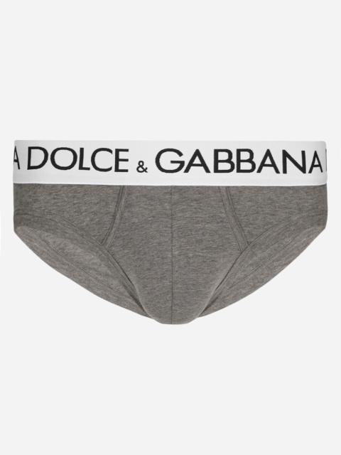 Dolce & Gabbana Mid-rise briefs in two-way stretch cotton jersey