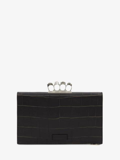 Alexander McQueen Four-ring Zipper Pouch in Black