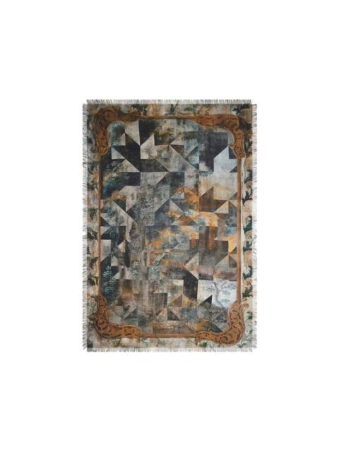 Pierre-Louis Mascia Aloeuw printed fringed shawl scarf