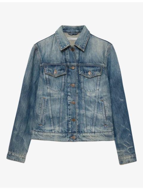 ALLSAINTS Faded-Wash Regular-Fit Denim Jacket