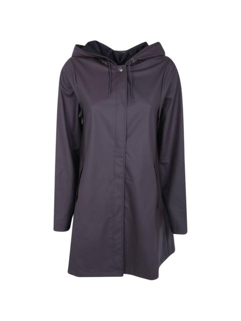 RAINS hooded pleat-detail jacket