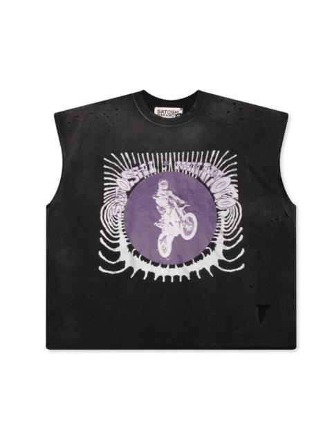 SATOSHI NAKAMOTO Satoshi Nakamoto 'Globe Of Death' Cutoff Tee (Black)