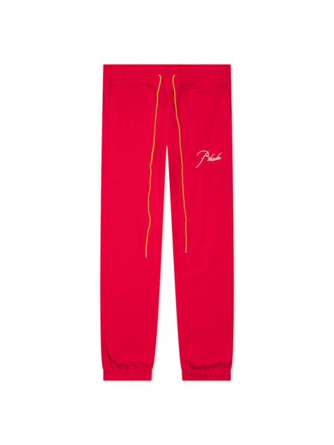 Rhude RHUDE TERRY SWEATPANT - CHERRY RED