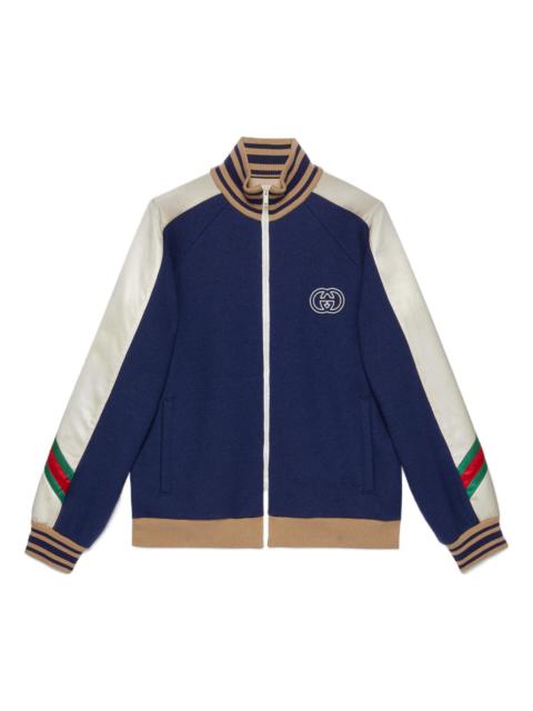 Gucci Wool Jersey Zip Jacket 'Blue' 706418-XJET0-4030