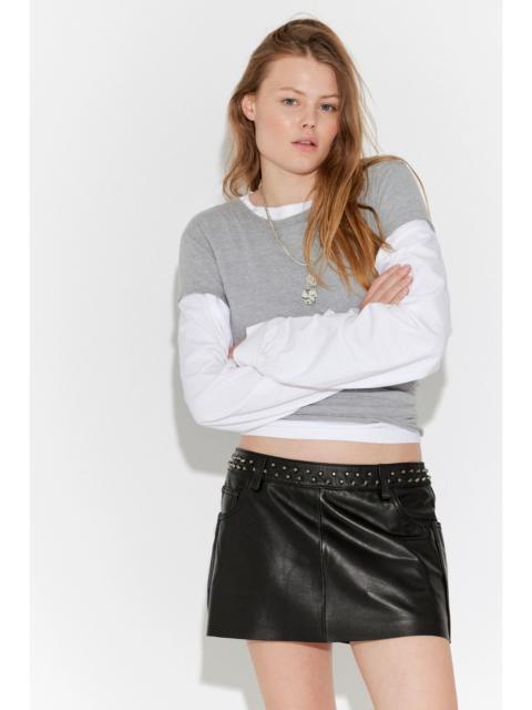 ONE TEASPOON OneTeaspoon Axel Low-Waist Studded Zipper Skirt