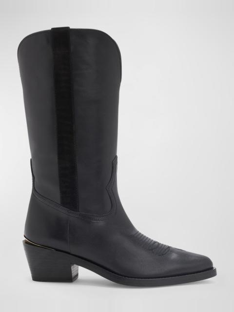 PARTLOW Jordana Mixed Leather Western Boots