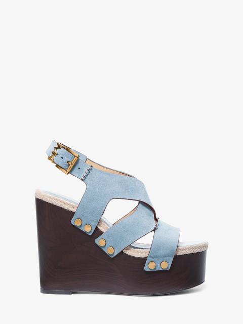 MICHAEL KORS Raven Studded Suede Wedge Sandal