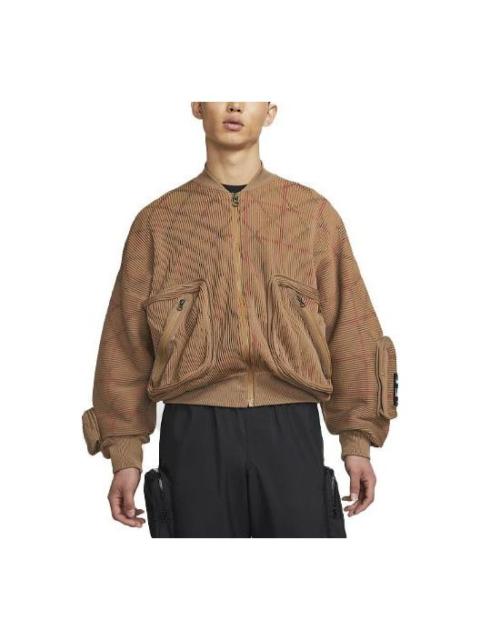 Nike Men's Nike x Crossover MA-1 Knit Jacket Brown CZ4705-382