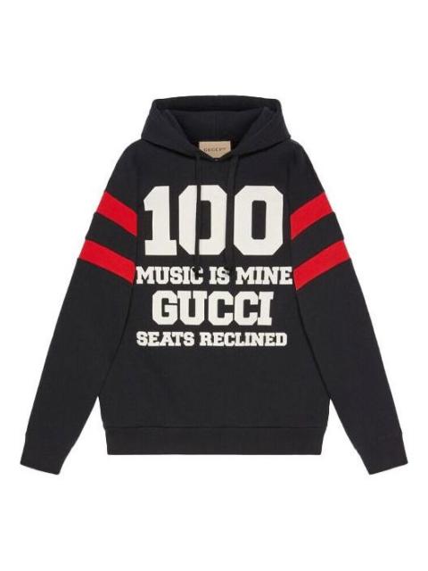 GUCCI (WMNS) Gucci 100 Cotton Hoodie 'Black' 660282-XJDW6-1152