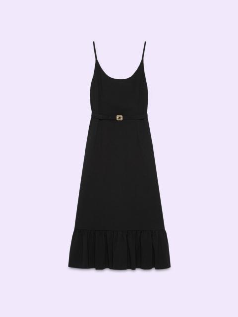 GUCCI Sable dress with Interlocking G belt