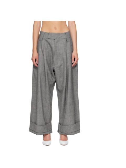 VAQUERA Gray Wool Baby Trousers