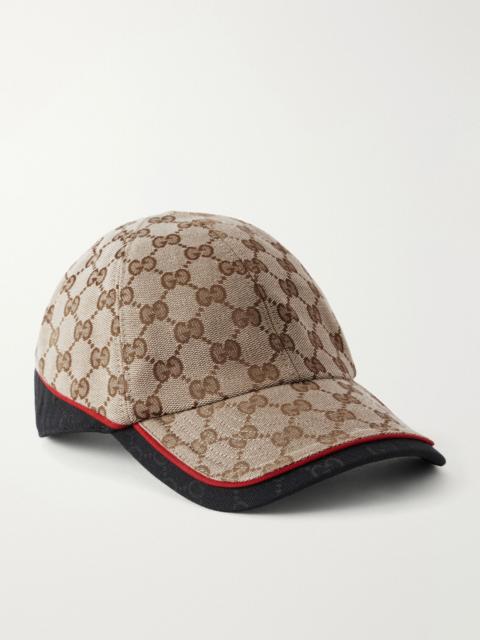 GUCCI Monogrammed Twill Cap Beige