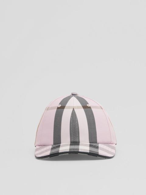 Burberry Logo Detail Check Cotton Baseball Cap