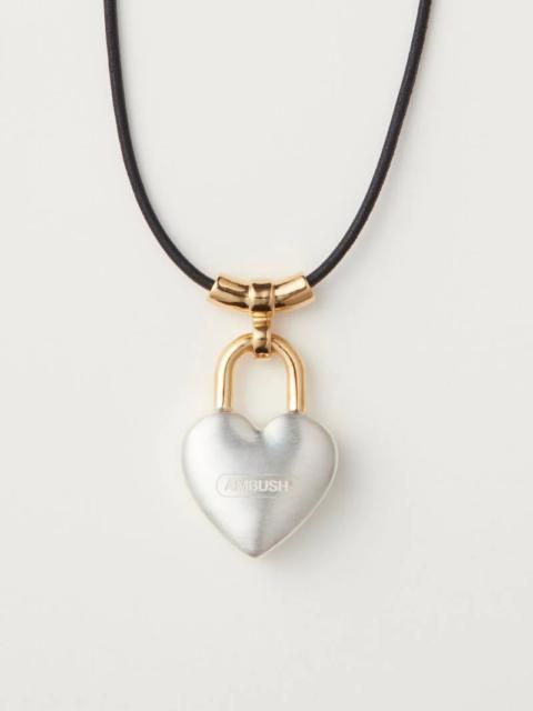 SMALL HEART PADLOCK CHARM NECKLACE