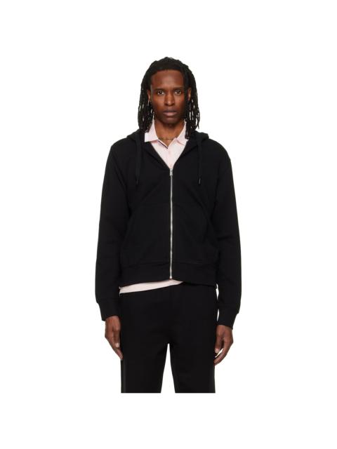 BOSS Black Embroidered-Logo Hoodie