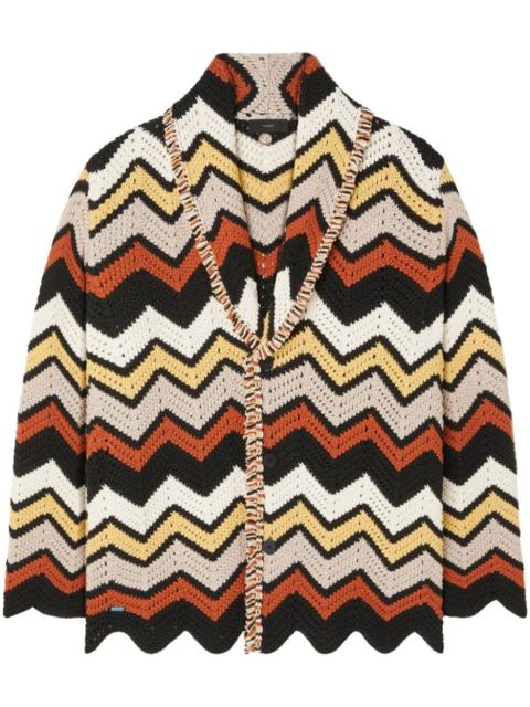 Alanui Kaleidoscopic chevron-print cardigan