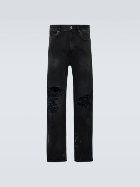BALENCIAGA Distressed straight jeans