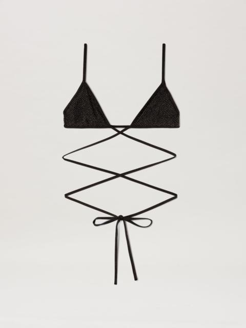 Palm Angels Lurex Triangle Bikini Top