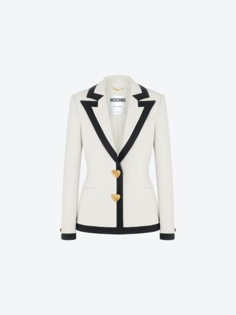 Moschino HEART BUTTONS STRETCH CRÊPE JACKET