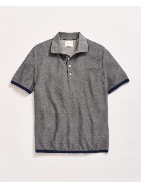 Billy Reid Birdseye Pique Sweater Polo