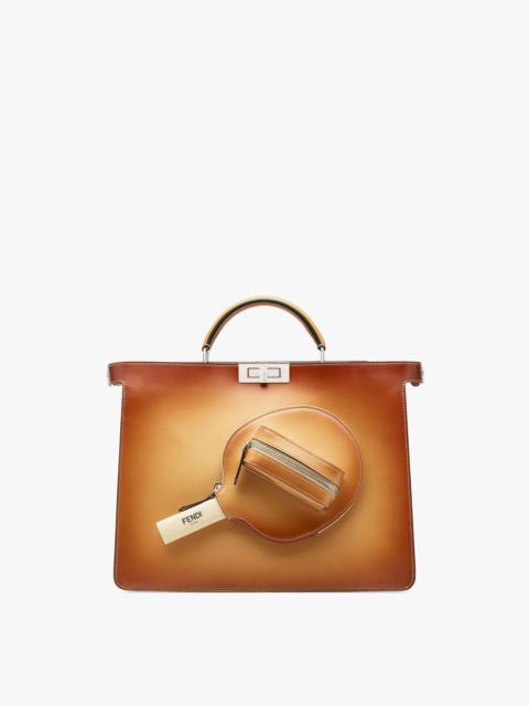 FENDI Beige leather racket carrier