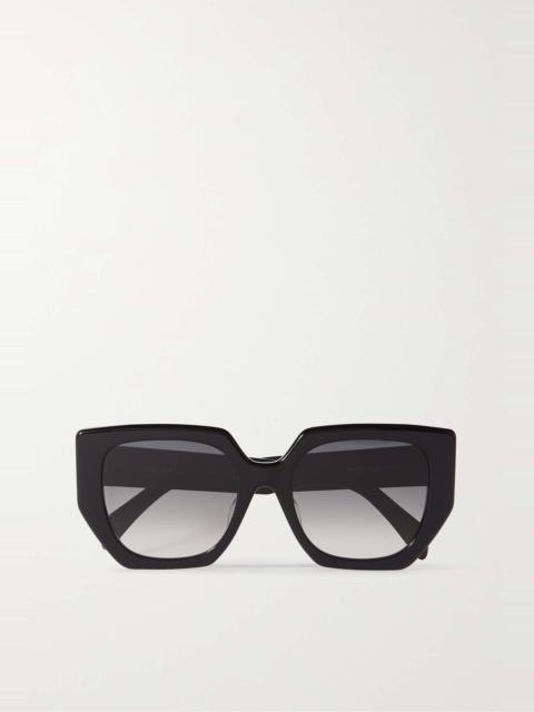 CELINE Triomphe oversized square-frame acetate sunglasses